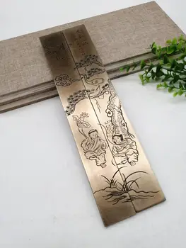 Kina maleri, kalligrafi, hjælpeværktøj, metal håndværk Brevpresser-twin genii Han-Han -vægt af Papir home decor