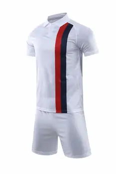 Hvid Personlig Soccer Jersey Sæt Uniformer Fodbold Kits Maillot de foot Magl di Calcio Camiseta futbol