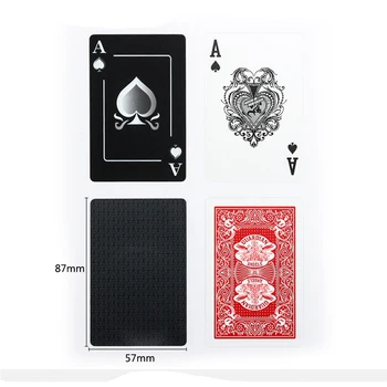Julegave Kort Sort Elf Poker Spillekort, Papir/Metal Boks til Valg, Premium Sort Plast Vandtæt Poker Kort