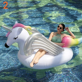240CM Sommer swimming Pool Oppustelige float Unicorn Pony Oppustelige Redningsflåde for voksne Vand Fest, legetøj Unicornio svømning float