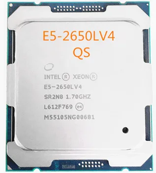 E5-2650LV4 Oprindelige Intel Xeon-QS Version E5 2650LV4 1.70 GHZ 14-Core 35MB såsom smartcache E5-2650L V4 FCLGA2011-3 gratis fragt