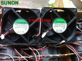 For Sunon PMD2412PMB1-EN 12CM dobbelt kugleleje fan 24v 18.2 W server inverter ventilator