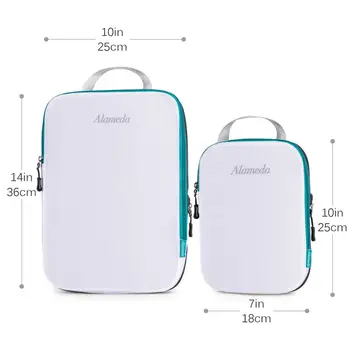 Ny Ble Taske Indvendig Beholder Rejser Pakning Arrangørerne 3stk Kompression Emballage Terninger for Carryon Bagage Baby Care Udendørs