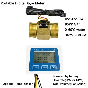 US211M Lite Digital Flow Måleren Læser-Display Med USC-HS10TA Vand Flow Sensor