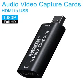 HDMI-Port Hubs Mini Video Capture-Kort 1080P USB 2.0, HDMI Video Grabber Til PS4 Spil Optager HD-Kamera Optagelse af Live Streaming