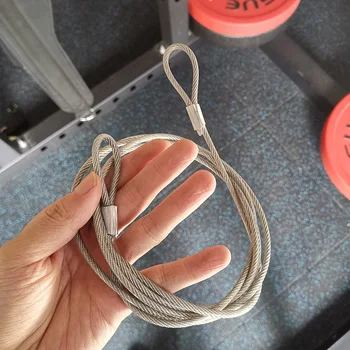 Heavy Duty 4mm Stål Wire Længde 1,4 m/1.8 m/2m med Øjer til Hjem Gym Tilbehør kabeltræk Håndterer Fitness-Udstyr