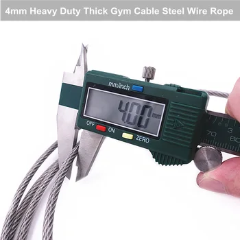 Heavy Duty 4mm Stål Wire Længde 1,4 m/1.8 m/2m med Øjer til Hjem Gym Tilbehør kabeltræk Håndterer Fitness-Udstyr