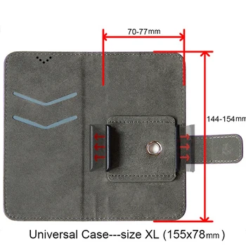TOKOHANSUN Universal Sag For Ritzviva S500C For OnePlus 5 For Lanix Ilium X520 Tilfælde Flip Wallet Telefon PU Læder Cover Stå
