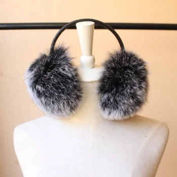 2020 nye ankomst fashion kvinder vinteren øre protector dækker for kvinder ægte ræv pels muffer gilr ægte ræv pels Hovedtelefoner Hovedtelefoner