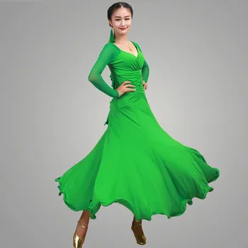 7 farver flamenco-kjoler spansk tøj standard dans kjoler danse-ballroom vals kjoler tango moderne dans kostumer
