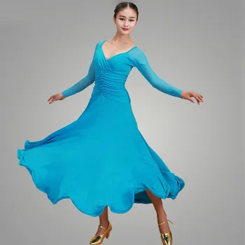 7 farver flamenco-kjoler spansk tøj standard dans kjoler danse-ballroom vals kjoler tango moderne dans kostumer