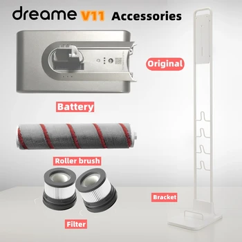 Original Dreame V11 batteri Ekstra tilbehør HEPA-filtre, Rulle, pensel Støvsuger Holder