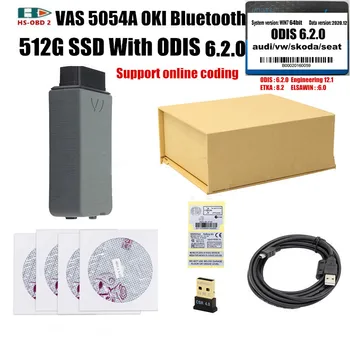 Høj kvalitet vas5054 obd2 Bluetooth-scanner og nyeste software ODIS 6.2.0 støtte ODIS Online for V. W/au.di bil diagnostisk værktøj