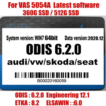Høj kvalitet vas5054 obd2 Bluetooth-scanner og nyeste software ODIS 6.2.0 støtte ODIS Online for V. W/au.di bil diagnostisk værktøj