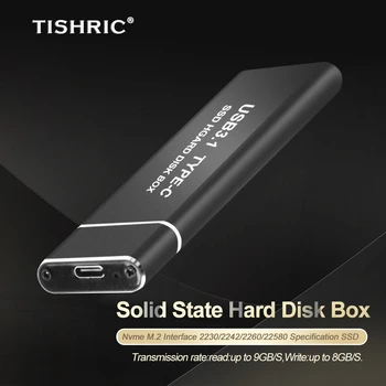 TISHRIC 10GB NVME/NGFF til type-c M2 Hard Disk Box Ekstern HDD Tilfælde USB3.0 Solid State Harddisk Boks Harddisk Adapter HDD Box