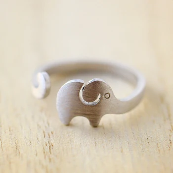 Ring Elefant Oprindelige Design Tegning Proces For Åbning Justerbar Gave Pegefinger Damer Smykker 925 Sølv Bryllup Bands Kvinder