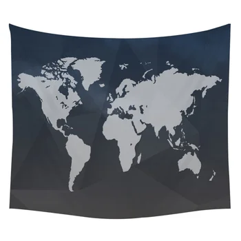 Verden Kort Gobelin Vægtæpper Ocean 150*200Cm Print Gobelin Polyester Brugerdefinerede Boheme Hjem Decor Nye Design Vægtæpper