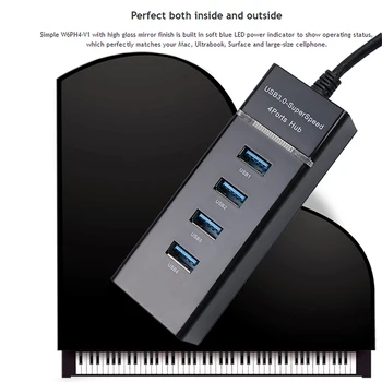 Kebidumei 2019 Nyt 5 gbps 4 Ports USB 3.0 HUB Splitter Adapter Høj Hastighed Til PC-Computer, Laptop, Notebook Periferiudstyr Tilbehør