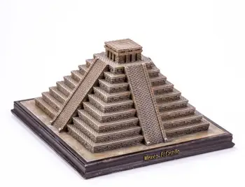 Maya Pyramide Kreative Harpiks Håndværk Verden Berømte Vartegn Model Turisme Souvenir Gaver, Indsamling I Hjemmet Indretning