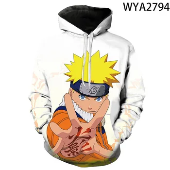 Casual dreng pige 3D printet sweatshirt streetwear pullover jakke Naruto Uzumaki mænd damer sweatshirt