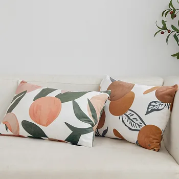 Ins Nordisk super smuk velour fersken pudebetræk 35*55 45*45 stol sofa kontor dekorativ pillow cover lænde pudebetræk