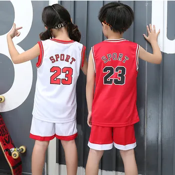 Sæt 2stk Toddler Dreng Piger Sommer Sport Trøjer Tøj Barnets Basketball Uniform Kids Baby Drenge Piger Billige Sports Trøjer Sæt