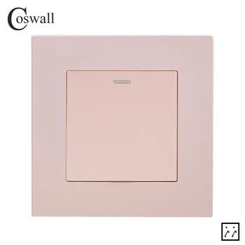 COSWALL Enkel Stil, PC Panel 1 Gang 3-Vejs Mellemliggende On / Off Lys Skifte Væggen Rocker Crossover kontakt AC-12-16A 250V