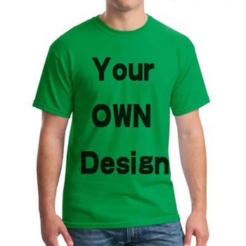 BTFCL Tilpasset Mænd Kvinder Tilpassede T-Shirt Print Gerne Foto eller Logo, Tekst DIY Dit EGET Design Bomuld Harajuku Grønne TShirt