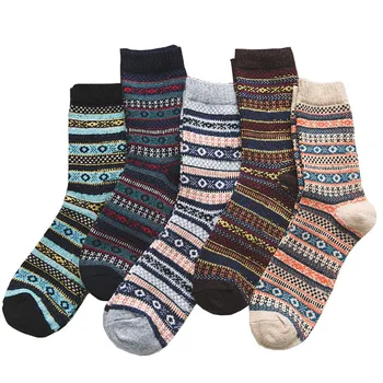 Varm mænd, sokker uld mand vinter tykke sokker retro style MAND sokker AUTUMEN CREW SOKKER 5pairs/masse VKMONY