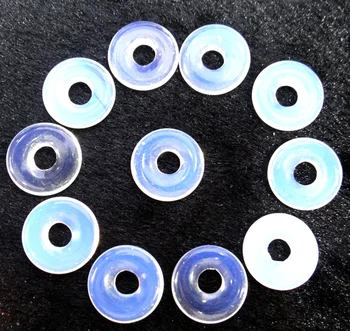25mm natursten Turkiser Opal Kvarts krystal tiger eye donut vedhæng til gør det selv smykker at gøre Halskæde Accessories12pcs