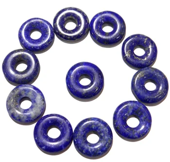 25mm natursten Turkiser Opal Kvarts krystal tiger eye donut vedhæng til gør det selv smykker at gøre Halskæde Accessories12pcs