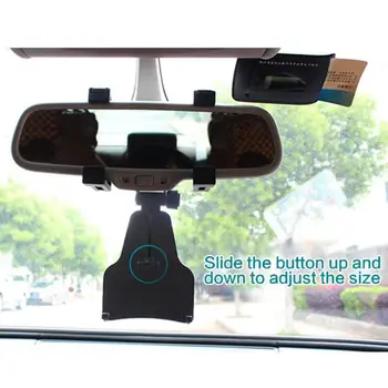 Justerbar Bil telefonholder Bil bakspejl Mount Phone Holder 360 Grader For IPhone 11 Samsung GPS Smartphone Stå