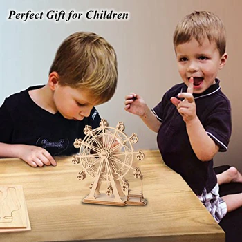 Robotime DIY 3D Træ-Dyr&Bygninger Puslespil Børn Kid Naturlige Træ-Toy Model Kits Pædagogiske Hobbyer Gave TG207