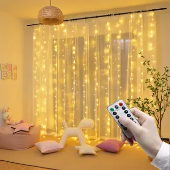 Remote LED String Lys Gardin USB-Batteri kulørte Lamper Garland Led Bryllup Part Jul Til Vinduet Hjem Udendørs Indretning