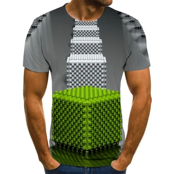 2020 nye 3D-print mode tegnefilm mænds shirt kortærmet sommer 3D-print-O-neck shirt T-shirt