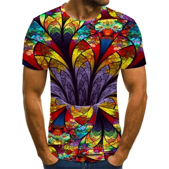2020 nye 3D-print mode tegnefilm mænds shirt kortærmet sommer 3D-print-O-neck shirt T-shirt