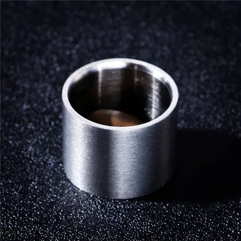 Høj Kvalitet Kedelig polske 18MM Titanium Ring for Mænd Sølv Frimurer eagles Ring Personlig Ring Tilpasse Ring Indgraveret Ring