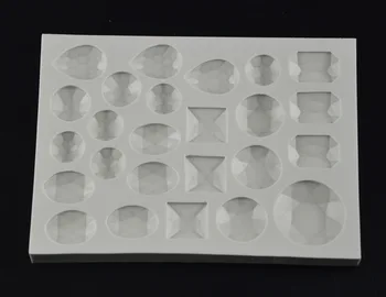 Stor Diamant Perler Smykker Silikone Formen Kage Dekoration Fondant Kage 3D Formen fødevaregodkendt H347