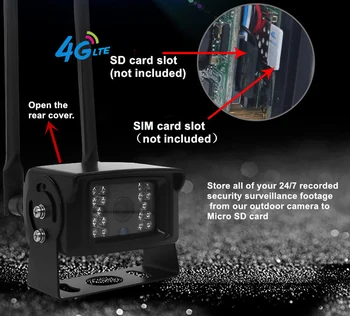 Lyd 4G 1080P SIM-Kortet Wi-Fi IP-Kamera 1940P ONVIF Metal Tilfælde Mini Udendørs CCTV sikkerhedskameraer 940nm 128G SD-Kort Slot