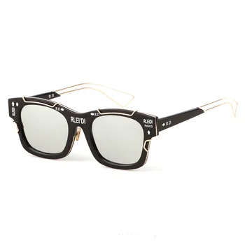 Nye Vintage Square Solbriller Kvinder Mænd Retro Brand Designer Mode Farverige Brev Sol Briller Kvindelige Brillerne, Oculos De Sol