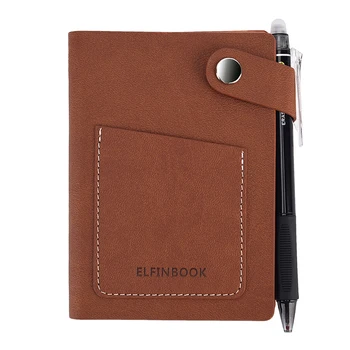 Elfinbook Mini Smart Genbrugelig Notebook Diary Notesblok Vintage Læder Elinbook Papir Bemærk Bog Papirvarer Gave Rejsende Tidende