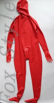 0.6 MM tung Latex fuld bodysuit for kvinde sexet gummi latex zentai catsuit lavet af latex ark