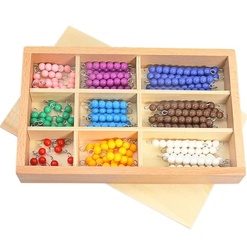 Montessori Matematik Legetøj Farverige Checker Bord Farvede Perler 9 Farver Perle Tidlig Pædagogisk Børnehave Læring Legetøj for Børn