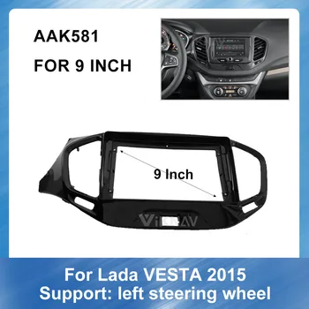 2 din Radio Fascia For Lada Vesta Stereo Audio Panel Mount Installation Dash Kit Ramme Adapter Radio Stereo-DVD
