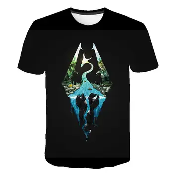 2020 The Elder Scrolls V SKYRIM 3D-T Shirts Mænd Kvinder Sommer Fashion T-shirt Korte Ærmer Cool Skyrim Tee Shirt Casual Tøj