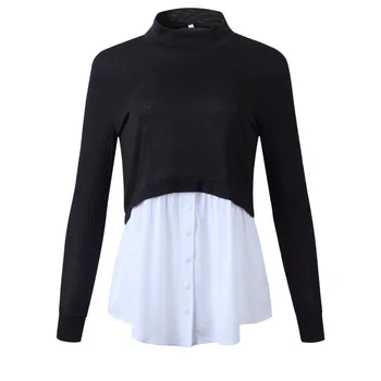 2021 Kvinder Sweatershirt Caual Syning Langærmet Bluse Med Knap Harajuku Efterår Og Vinter Toppe Koreanske Streetwear Mode Tøj