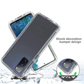 Gradient Gennemsigtig Tilbage etui Til Samsung Galaxy S20 FE Fire-Hjørne-Airbag Stødsikkert Dække