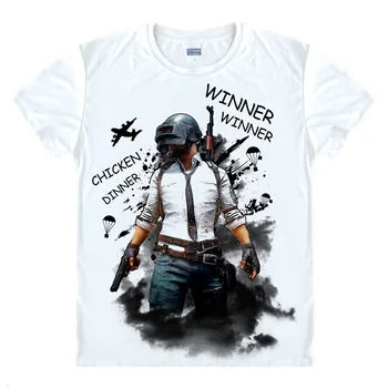 PlayerUnknown ' s Battlegrounds T-Shirts, Korte Ærmer Shirts PUBG Spil Battle Royale Vinderen Vinder Kylling Middag Cosplay Shirt