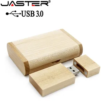 JASTER USB 3.0-1STK gratis brugerdefinerede logo Træ-usb-flashdrev memory Stick stick 4GB 16GB, 32GB, 64GB Fotografering bryllup gave 11881