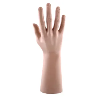 Display Hånd Display Mannequin Stå Abrikos&Brown Tilfældig Armbånd Pvc Holder Holder Højre Hånd Smykker Stå Glove Model Hot